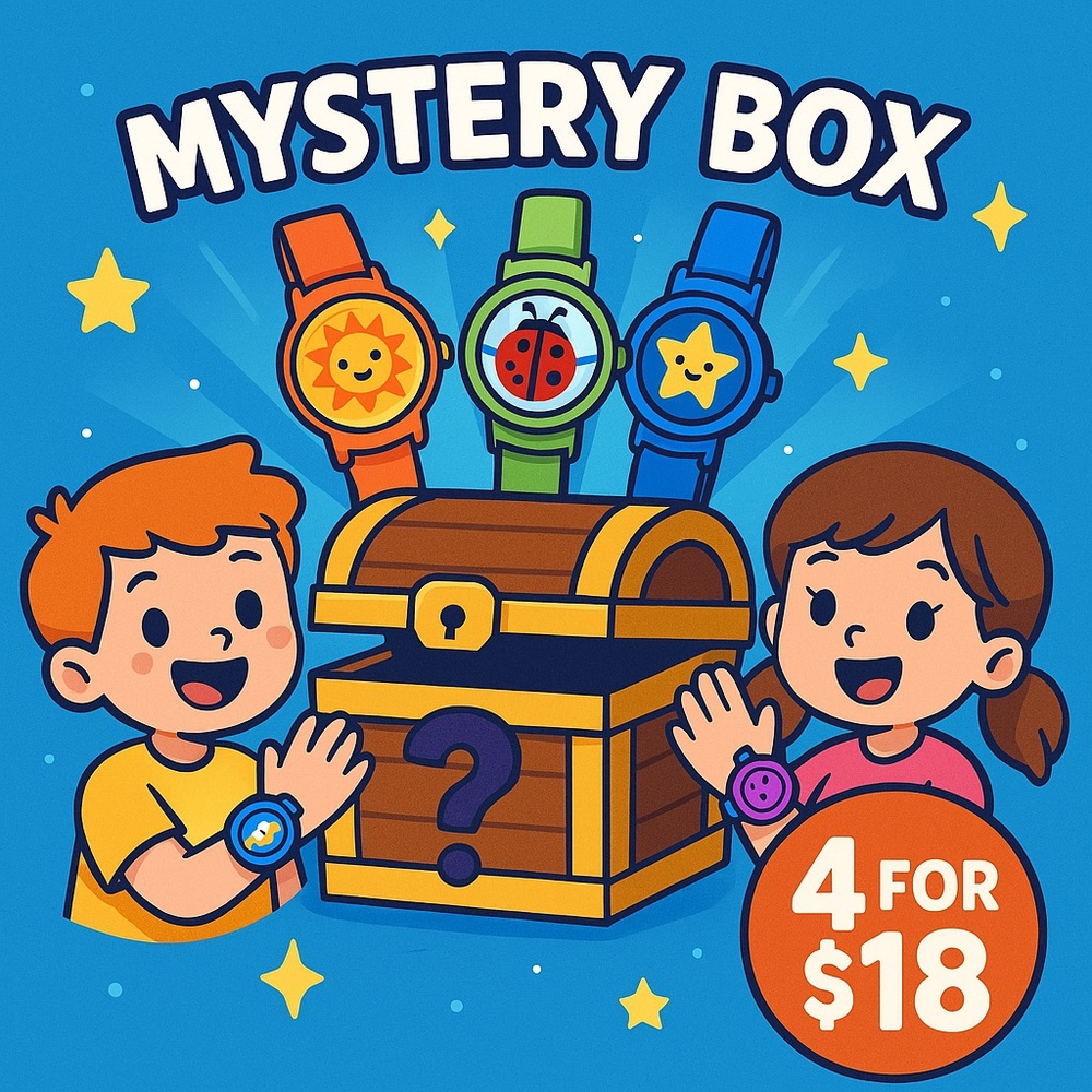 Kids Mystery Watch Box Includes 4 watches all working